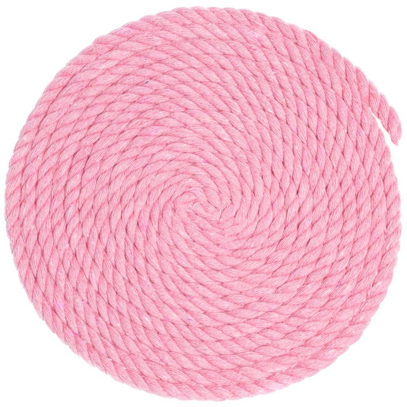 Craft County Super Soft 3 Strand Twisted Cotton Rope (Pink, 1/4 Inch x 25 Feet) - Image 2